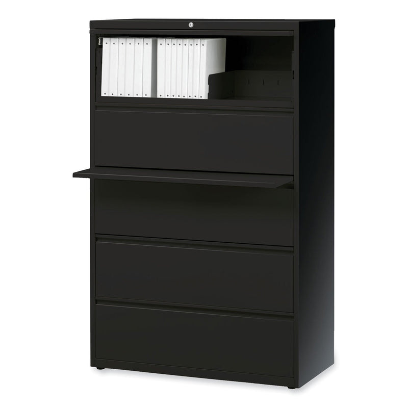Alera Lateral File, 5 Legal/Letter/A4/A5-Size File Drawers, Black, 36" x 18.63" x 67.63"