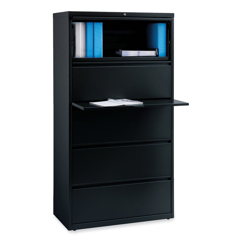 Alera Lateral File, 5 Legal/Letter/A4/A5-Size File Drawers, Black, 36" x 18.63" x 67.63"