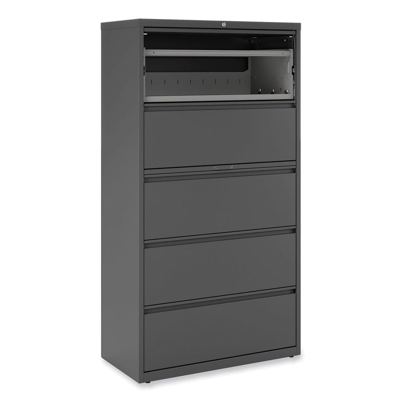 Alera Lateral File, 5 Legal/Letter/A4/A5-Size File Drawers, Charcoal, 36" x 18.63" x 67.63"