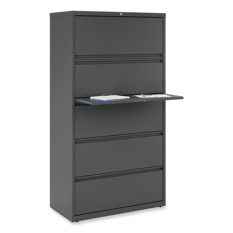 Alera Lateral File, 5 Legal/Letter/A4/A5-Size File Drawers, Charcoal, 36" x 18.63" x 67.63"