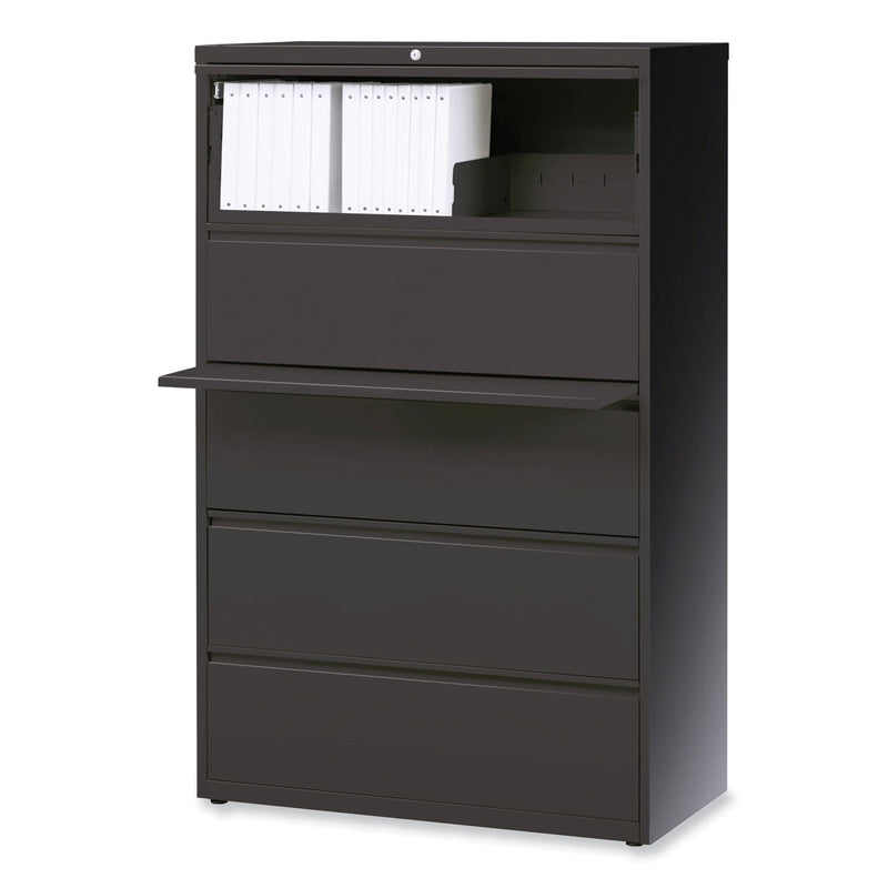 Alera Lateral File, 5 Legal/Letter/A4/A5-Size File Drawers, Charcoal, 36" x 18.63" x 67.63"