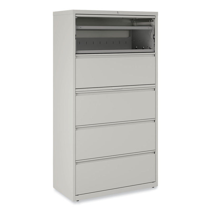 Alera Lateral File, 5 Legal/Letter/A4/A5-Size File Drawers, Light Gray, 36" x 18.63" x 67.63"