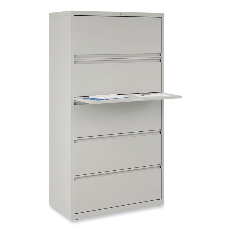 Alera Lateral File, 5 Legal/Letter/A4/A5-Size File Drawers, Light Gray, 36" x 18.63" x 67.63"