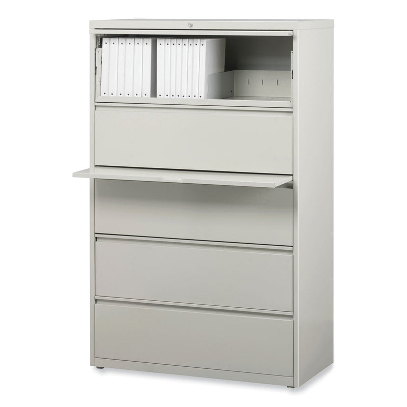 Alera Lateral File, 5 Legal/Letter/A4/A5-Size File Drawers, Light Gray, 36" x 18.63" x 67.63"