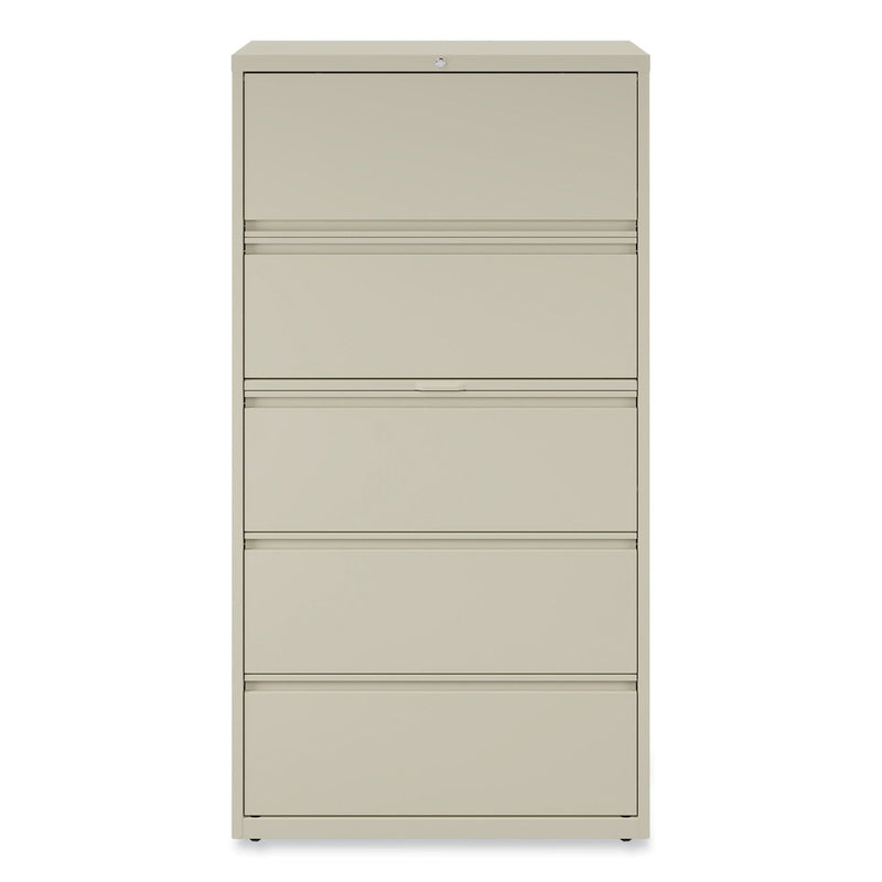 Alera Lateral File, 5 Legal/Letter/A4/A5-Size File Drawers, Putty, 36" x 18.63" x 67.63"