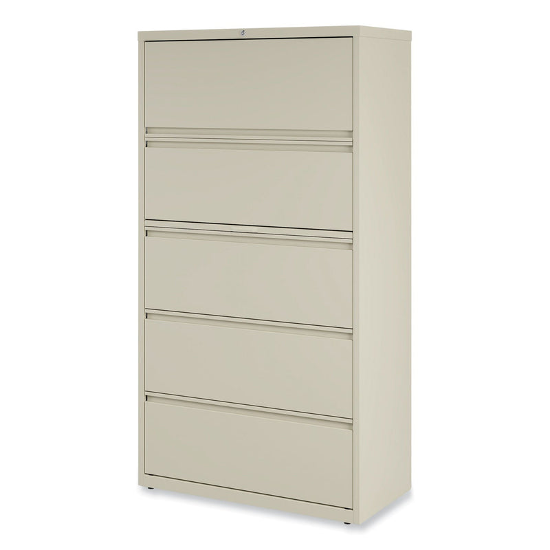 Alera Lateral File, 5 Legal/Letter/A4/A5-Size File Drawers, Putty, 36" x 18.63" x 67.63"