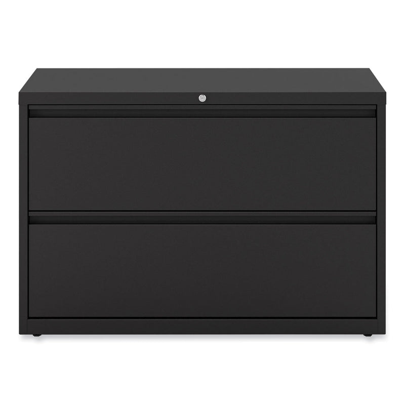 Alera Lateral File, 2 Legal/Letter-Size File Drawers, Black, 42" x 18.63" x 28"