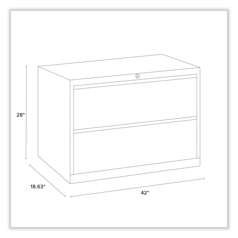 Alera Lateral File, 2 Legal/Letter-Size File Drawers, Putty, 42" x 18.63" x 28"