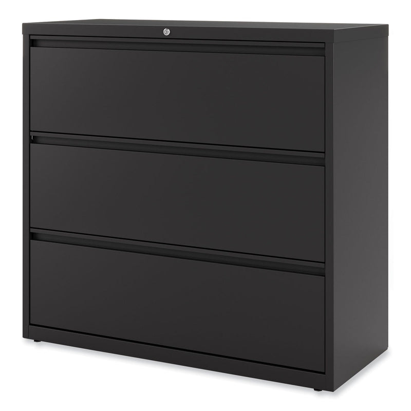 Alera Lateral File, 3 Legal/Letter/A4/A5-Size File Drawers, Black, 42" x 18.63" x 40.25"