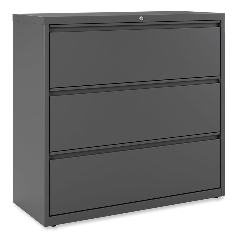 Alera Lateral File, 3 Legal/Letter/A4/A5-Size File Drawers, Charcoal, 42" x 18.63" x 40.25"