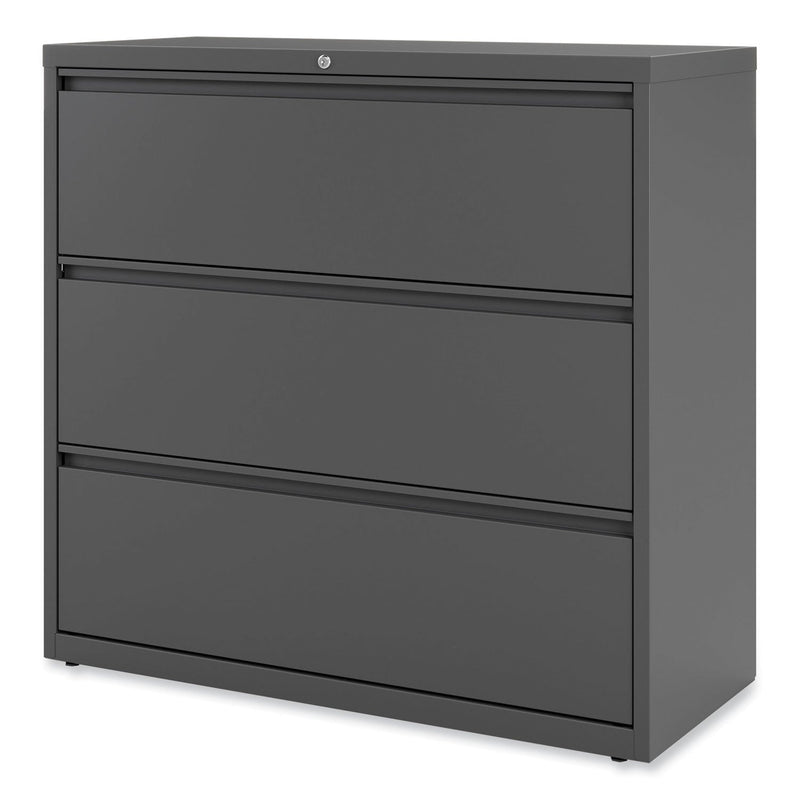 Alera Lateral File, 3 Legal/Letter/A4/A5-Size File Drawers, Charcoal, 42" x 18.63" x 40.25"