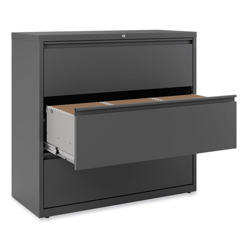 Alera Lateral File, 3 Legal/Letter/A4/A5-Size File Drawers, Charcoal, 42" x 18.63" x 40.25"