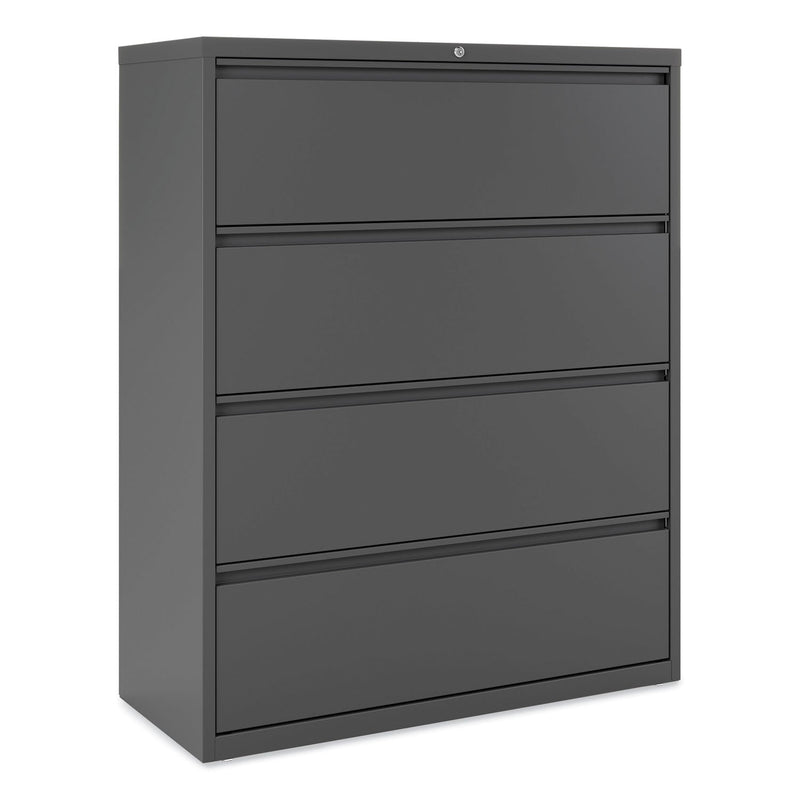 Alera Lateral File, 4 Legal/Letter/A4/A5-Size File Drawers, Charcoal, 42" x 18.63" x 52.5"