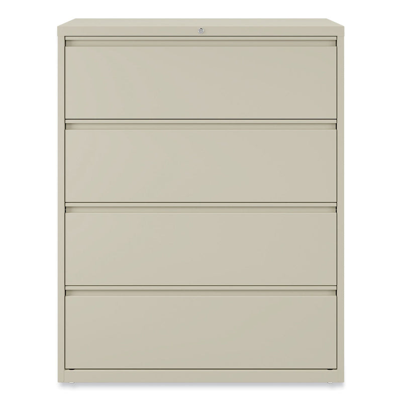 Alera Lateral File, 4 Legal/Letter-Size File Drawers, Putty, 42" x 18.63" x 52.5"