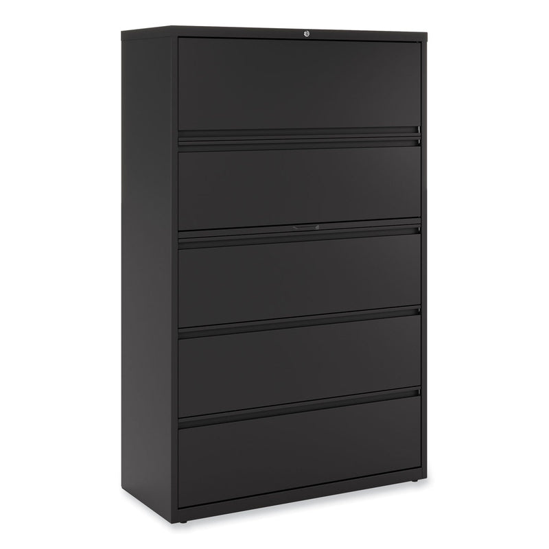 Alera Lateral File, 5 Legal/Letter/A4/A5-Size File Drawers, Black, 42" x 18.63" x 67.63"