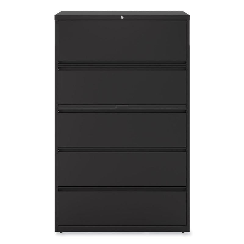Alera Lateral File, 5 Legal/Letter/A4/A5-Size File Drawers, Black, 42" x 18.63" x 67.63"