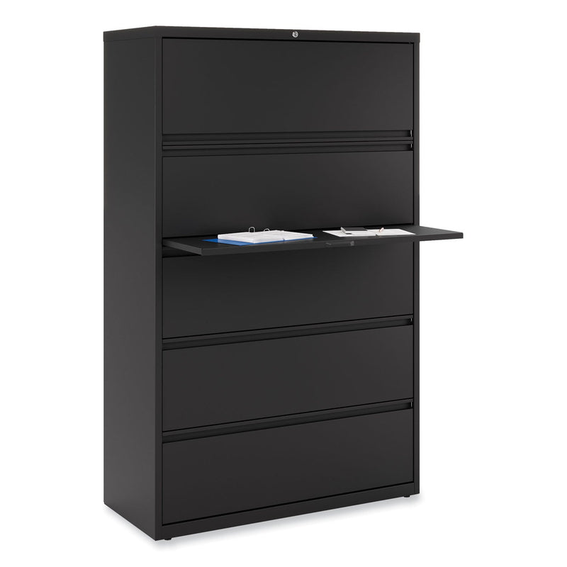 Alera Lateral File, 5 Legal/Letter/A4/A5-Size File Drawers, Black, 42" x 18.63" x 67.63"