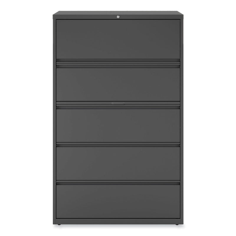 Alera Lateral File, 5 Legal/Letter/A4/A5-Size File Drawers, Charcoal, 42" x 18.63" x 67.63"