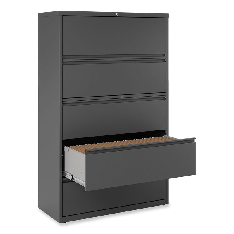 Alera Lateral File, 5 Legal/Letter/A4/A5-Size File Drawers, Charcoal, 42" x 18.63" x 67.63"