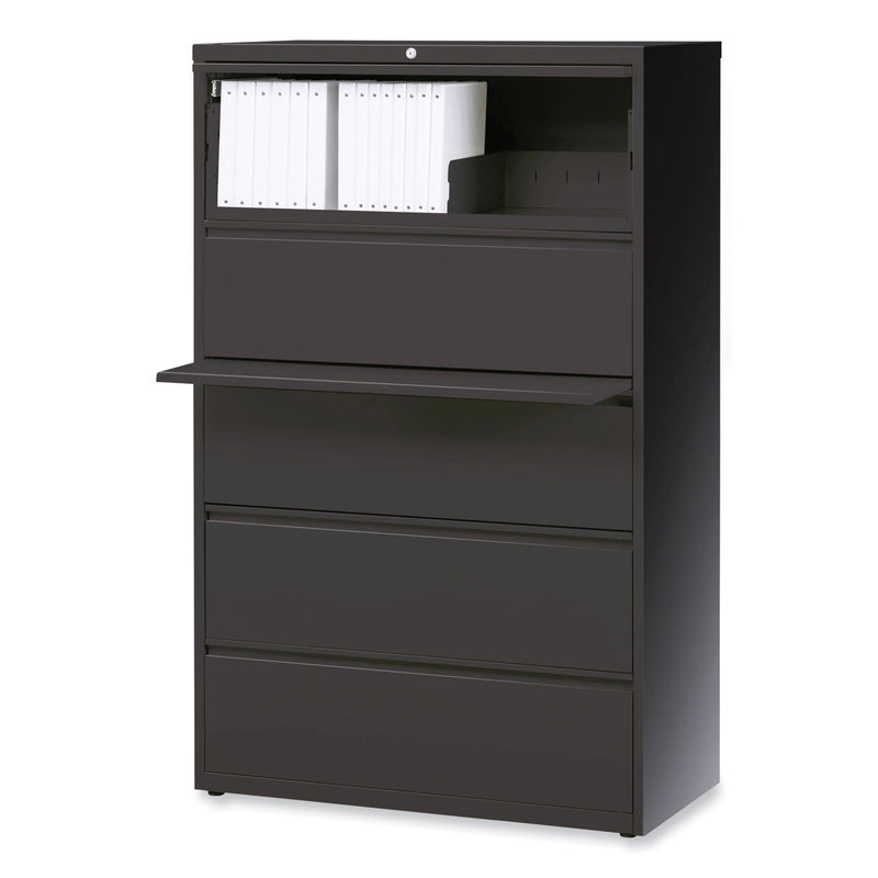 Alera Lateral File, 5 Legal/Letter/A4/A5-Size File Drawers, Charcoal, 42" x 18.63" x 67.63"
