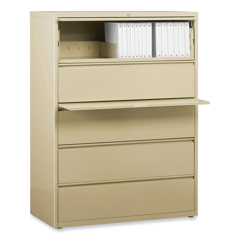 Alera Lateral File, 5 Legal/Letter/A4/A5-Size File Drawers, Putty, 42" x 18.63" x 67.63"