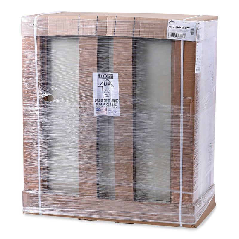 Alera Assembled 42" High Heavy-Duty Welded Storage Cabinet, Two Adjustable Shelves, 36w x 18d, Putty