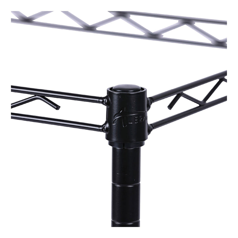 Alera Compact File Cart for Side-to-Side Filing, Metal, 1 Shelf, 1 Bin, 15.25" x 12.38" x 21", Black