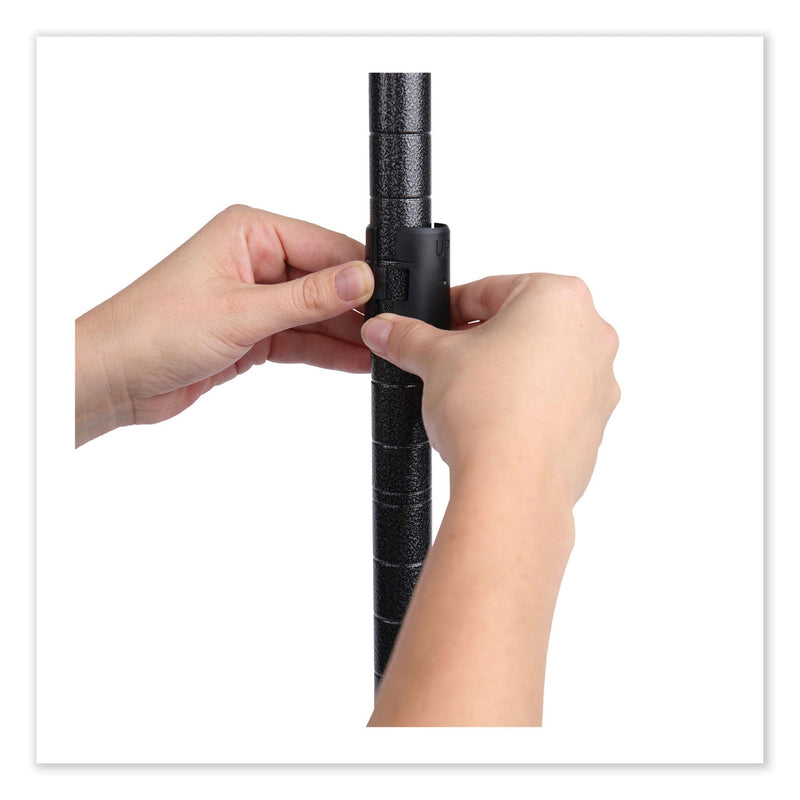 Alera Industrial Wire Shelving Extra Wire Shelves, 36w x 18d, Black, 2 Shelves/Carton