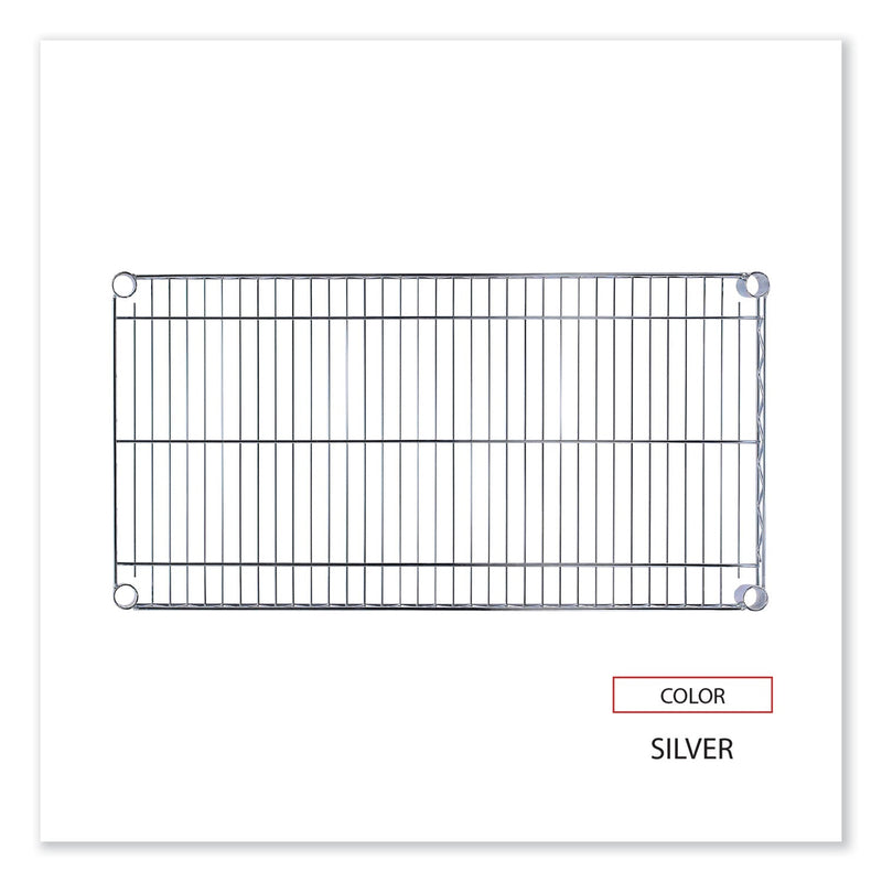 Alera Industrial Wire Shelving Extra Wire Shelves, 36w x 18d, Silver, 2 Shelves/Carton