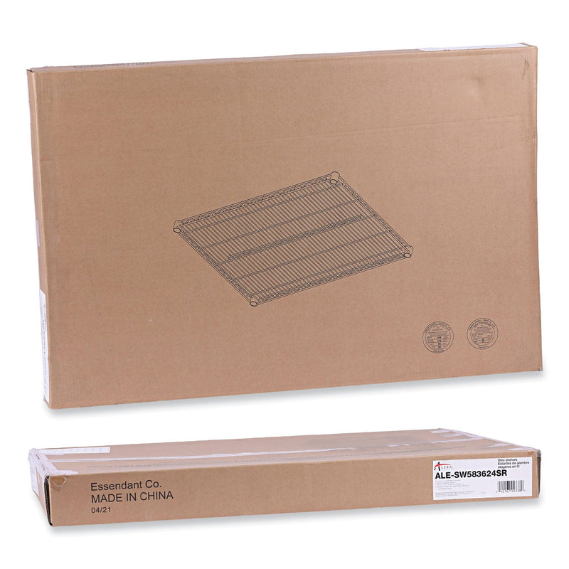 Alera Industrial Wire Shelving Extra Wire Shelves, 36w x 24d, Silver, 2 Shelves/Carton