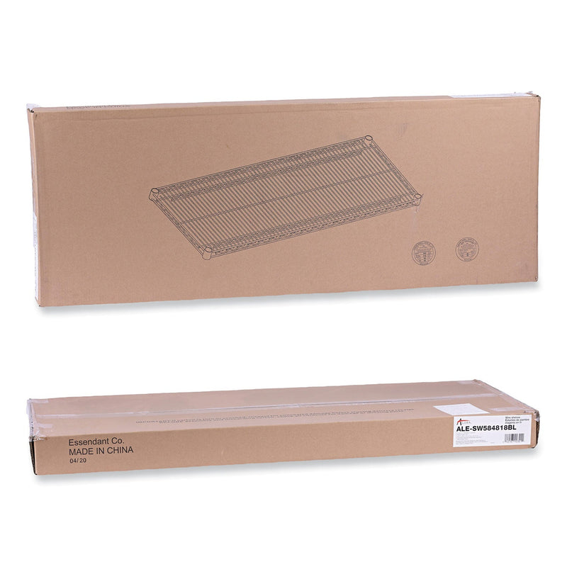 Alera Industrial Wire Shelving Extra Wire Shelves, 48w x 18d, Black, 2 Shelves/Carton