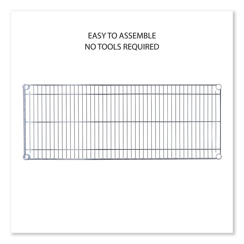 Alera 5-Shelf Wire Shelving Kit with Casters and Shelf Liners, 48w x 18d x 72h, Silver