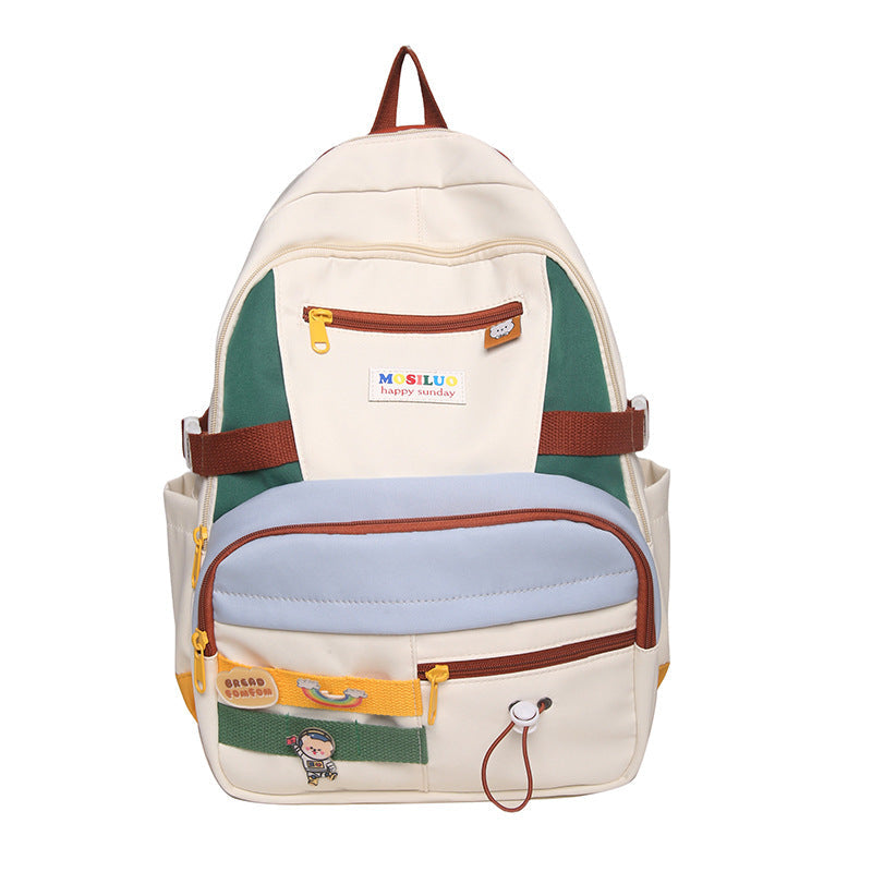 Fashion Color Contrast Large Capacity Travel Backpack