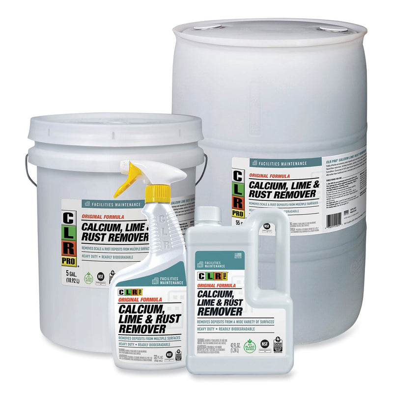 CLR PRO Calcium, Lime and Rust Remover, 32 oz Spray Bottle, 6/Carton