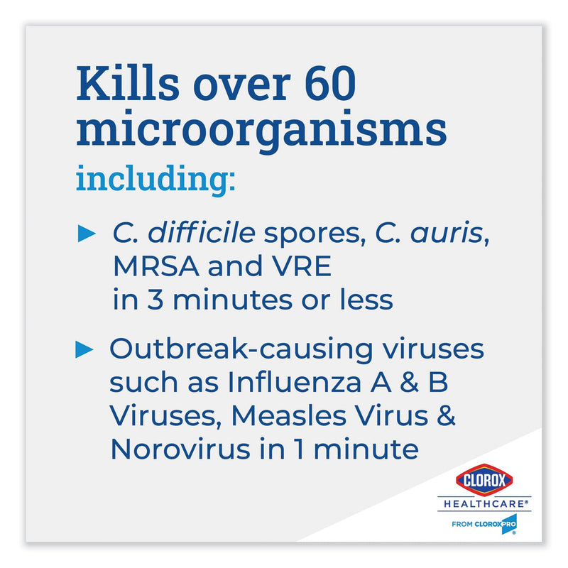 Clorox Bleach Germicidal Wipes, 12 x 12, Unscented, 110/Refill, 2/Carton