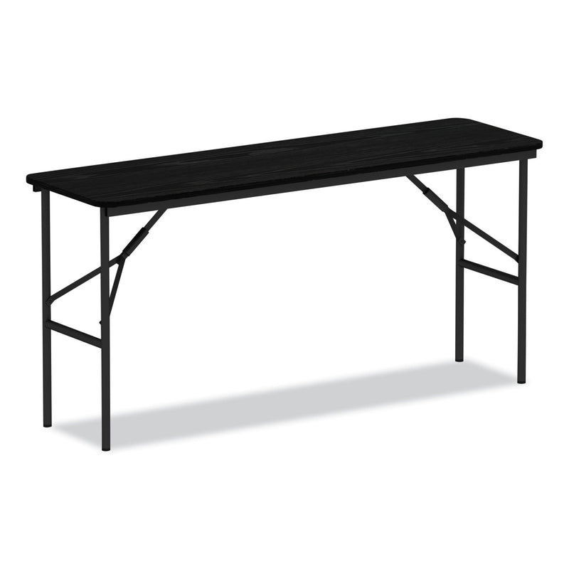 Alera Wood Folding Table, Rectangular, 59.88w x 17.75d x 29.13h, Black