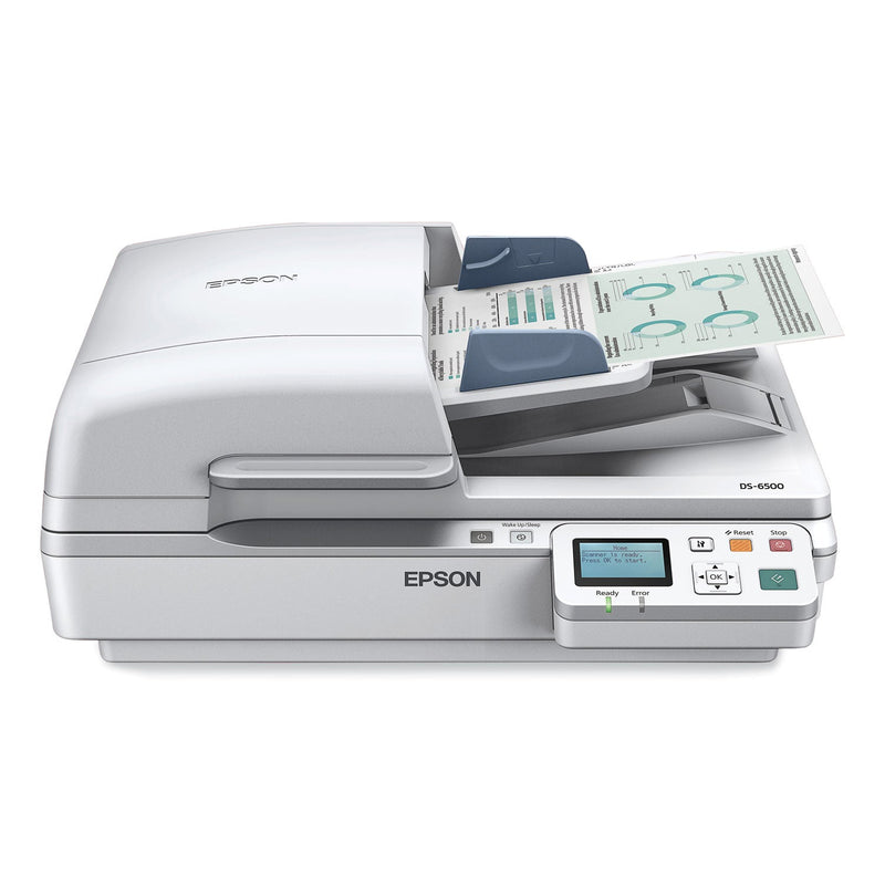 Epson WorkForce DS-6500 Scanner, 1200 dpi Optical Resolution, 100-Sheet Duplex Auto Document Feeder