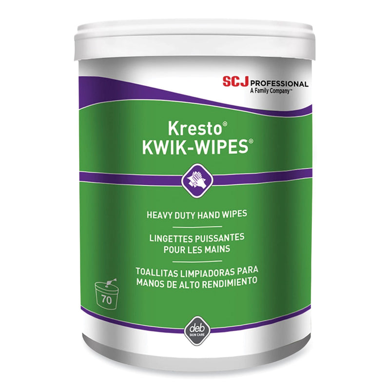 SC Johnson Professional Kresto KWIK-WIPES, Cloth, 7.9 x 5.7, Citrus, 70/Pack, 6 Packs/Carton
