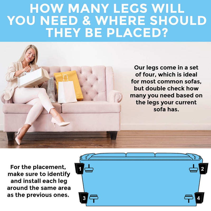 Premium Hardwood Furniture Leg Replacement