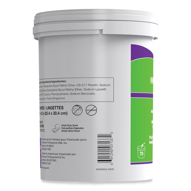 SC Johnson Professional Kresto KWIK-WIPES, Cloth, 7.9 x 5.7, Citrus, 70/Pack, 6 Packs/Carton