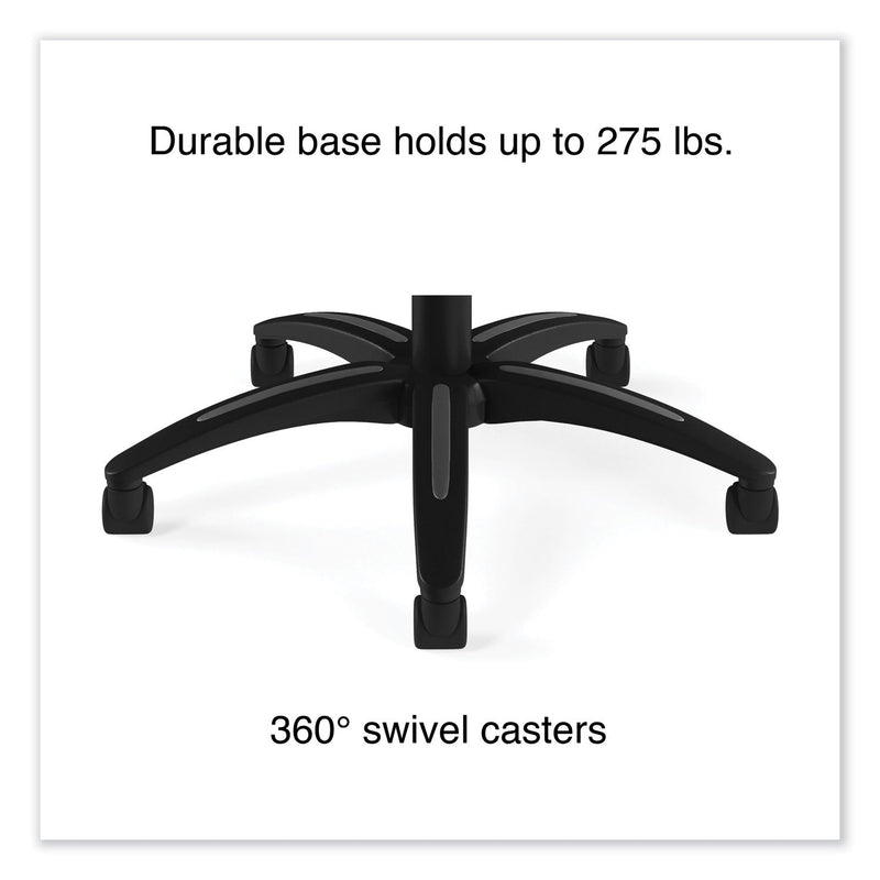 Alera Linhope Chair, Supports Up to 275 lb, Black Seat/Back, Black Base