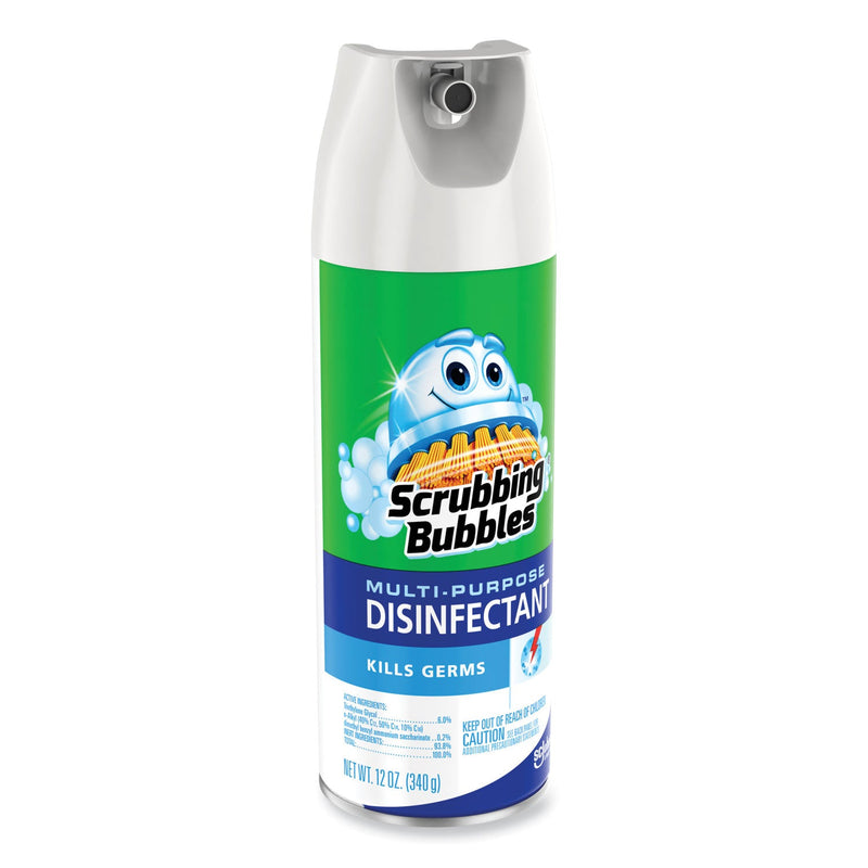 Scrubbing Bubbles Multi-Purpose Disinfectant Spray, 12 oz Aerosol Spray, 12/Carton