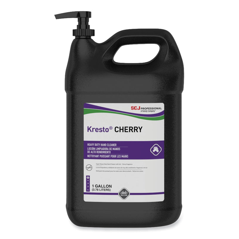 SC Johnson Professional Kresto Cherry Heavy Duty Hand Cleaner Manual Cartridge, Cherry Scent, 1 gal Pump Bottle, 4/Carton