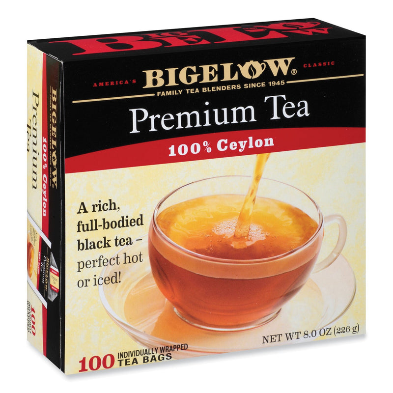 Bigelow Single Flavor Tea, Premium Ceylon, 100 Bags/Box
