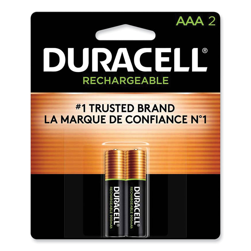 Duracell Rechargeable StayCharged NiMH Batteries, AAA, 2/Pack