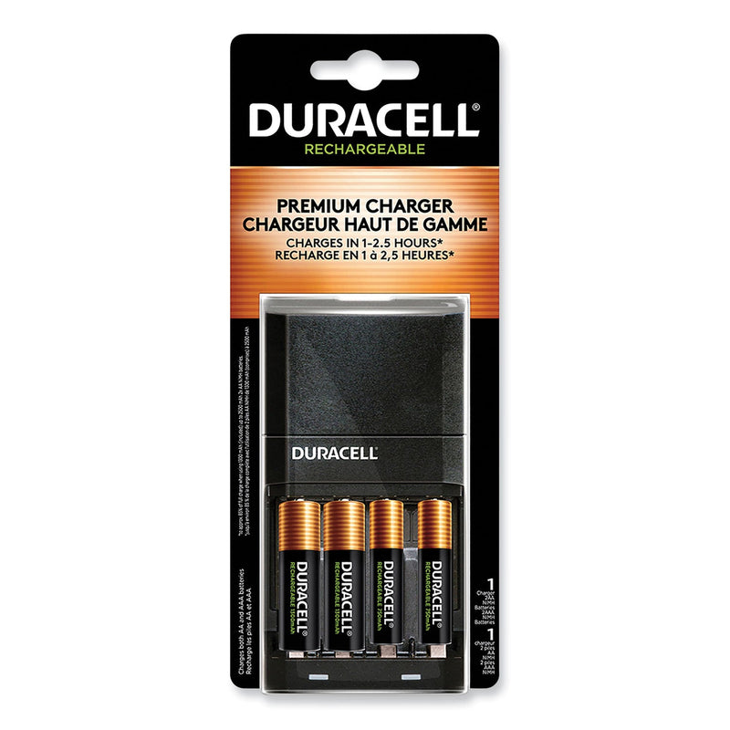 Duracell ION SPEED 4000 Hi-Performance Charger, Includes 2 AA and 2 AAA NiMH Batteries