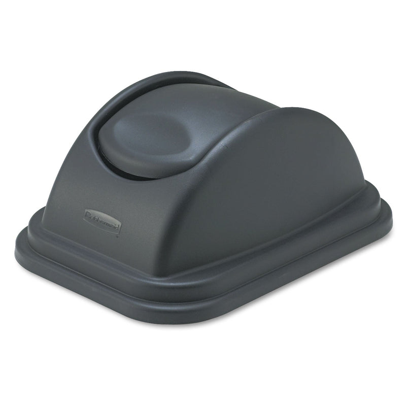 Rubbermaid Rectangular Free-Swinging Plastic Lids, Black