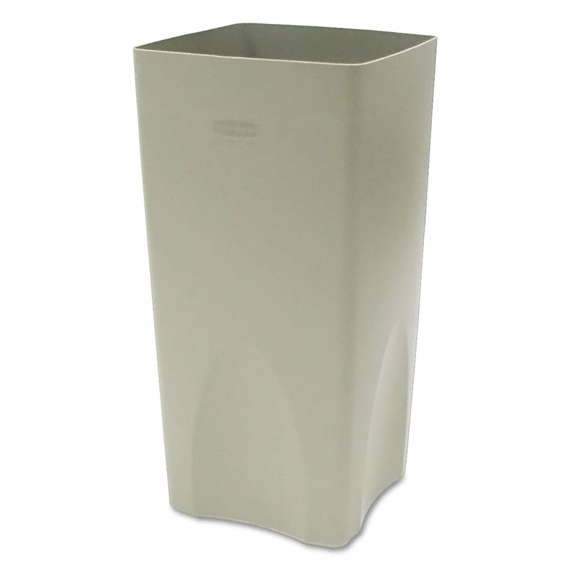 Rubbermaid Plaza Waste Container Rigid Liner, Square, Plastic, 19 gal, Beige