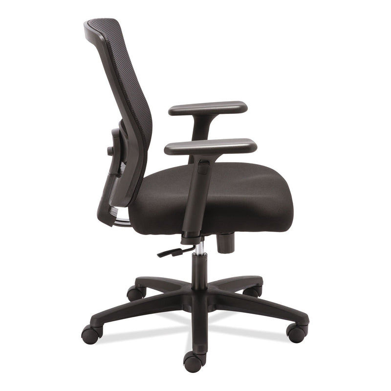 Alera Envy Series Mesh Mid-Back Swivel/Tilt Chair, Supports Up to 250 lb, 16.88" to 21.5" Seat Height, Black