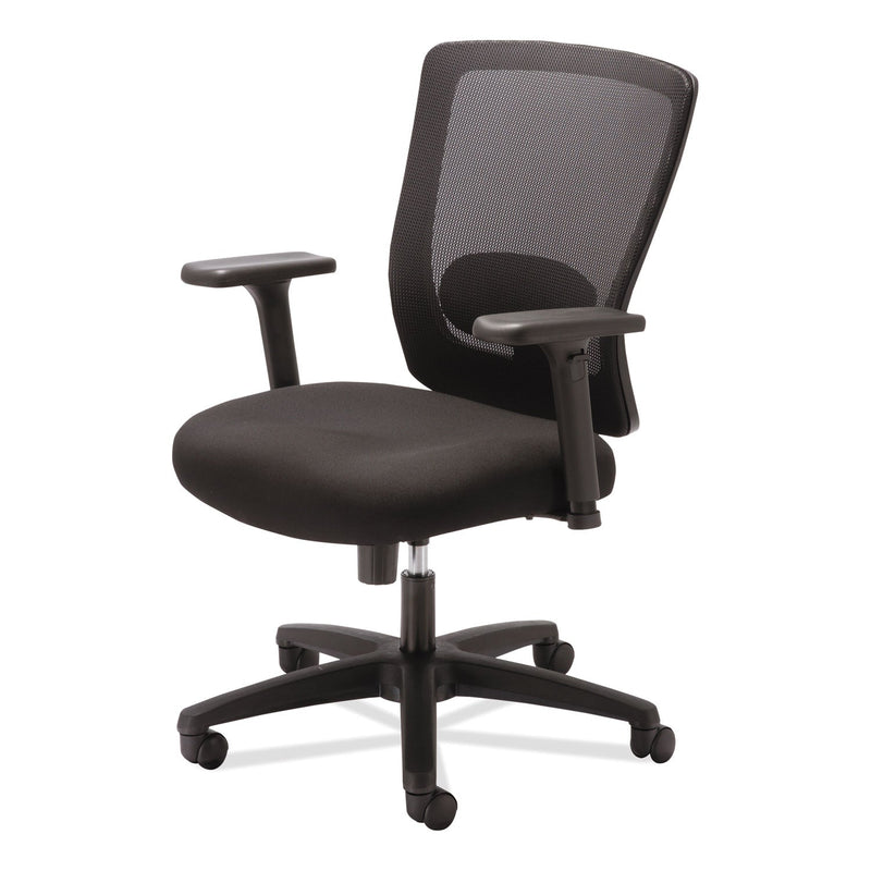 Alera Envy Series Mesh Mid-Back Swivel/Tilt Chair, Supports Up to 250 lb, 16.88" to 21.5" Seat Height, Black